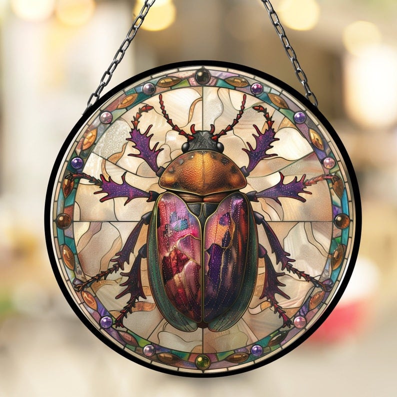 Weevil Art Nouvea Suncatcher for Window Decor Gift for Mothers Day Birthday Gift for Her Mom Mother Grandmother Daughter Son