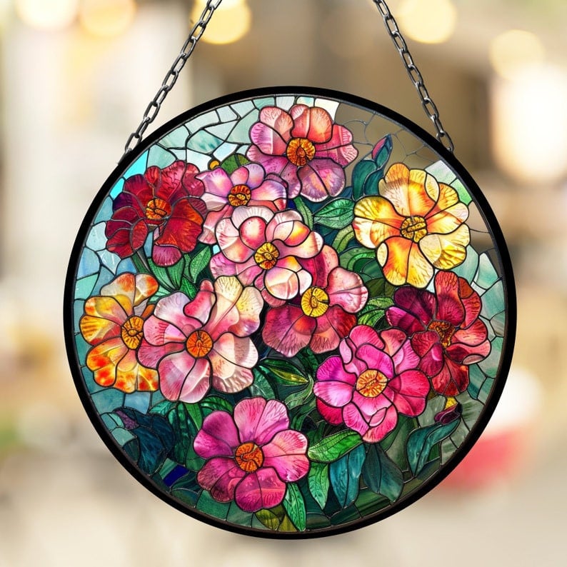 Primrose February Artful Birth Month Suncatcher for Mothers Day Birthday Gift for Her Mom Wife Mother Grandmother