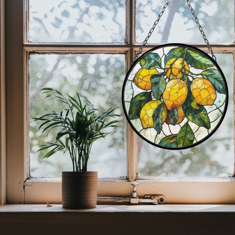 Lemon Bunch Suncatcher for Window Decor Gift for Mothers Day Birthday Gift for Her Mom Mother Grandmother Daughter Son