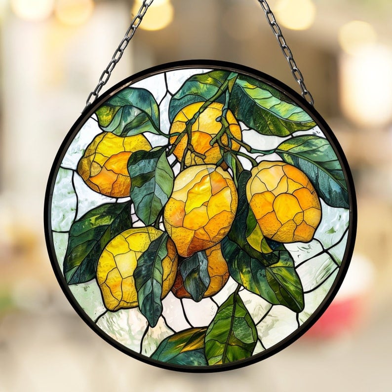 Lemon Bunch Suncatcher for Window Decor Gift for Mothers Day Birthday Gift for Her Mom Mother Grandmother Daughter Son