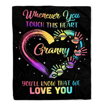 Personalized Granny Blanket From Grandkids Granddaughter Grandson We Love You Grandparent Granny Birthday Mothers Day Christmas Bed Fleece Throw Blanket