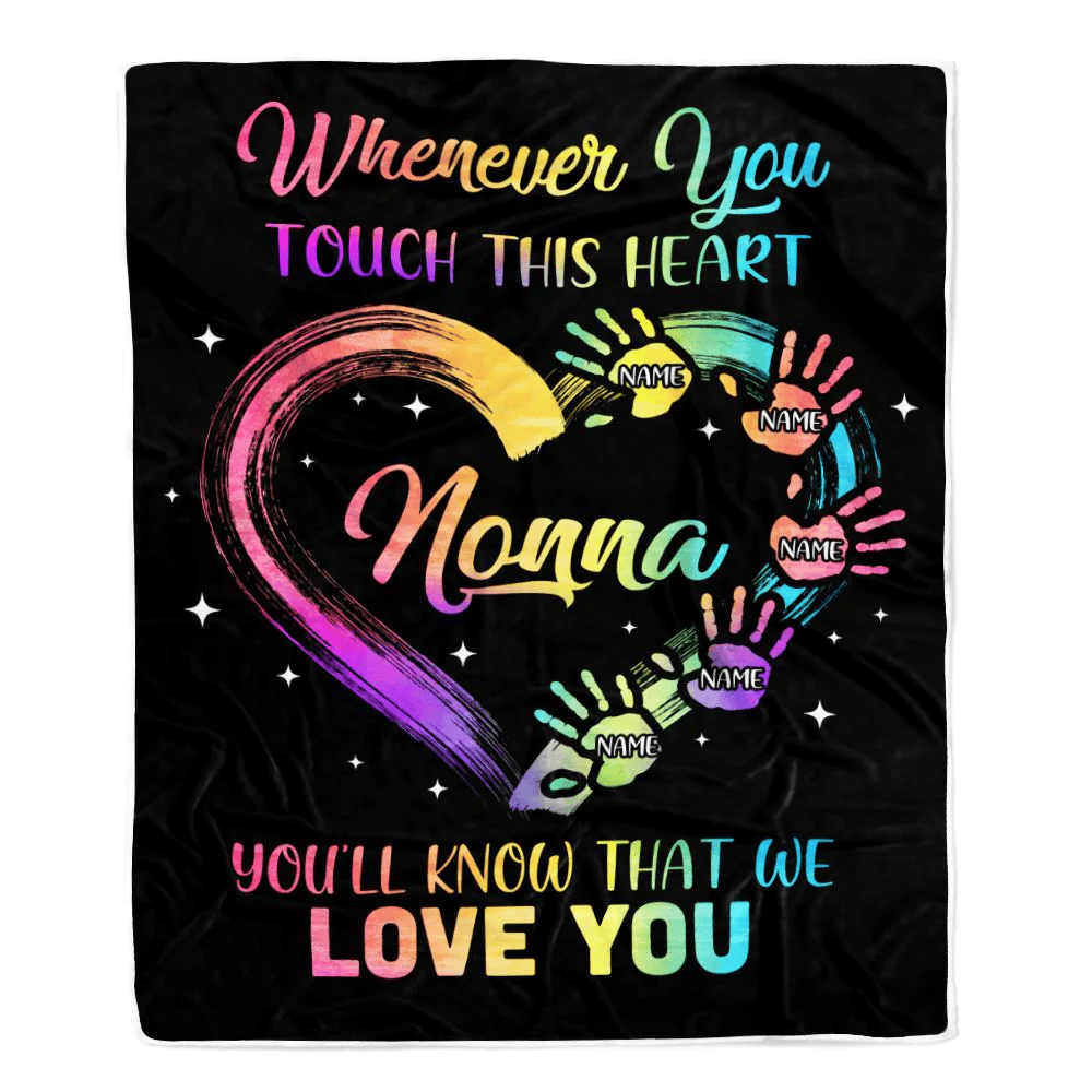 Personalized Nonna Blanket From Grandkids Granddaughter Grandson We Love You Grandparent Nonna Birthday Mothers Day Christmas Customized Fleece Throw Blanket