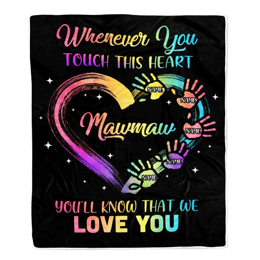 Personalized Mawmaw Blanket From Grandkids Granddaughter Grandson We Love You Grandparent Mawmaw Birthday Mothers Day Christmas Bed Fleece Throw Blanket