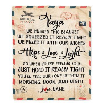 Personalized Yaya Blanket From Kids We Hugged This Blanket Mail Letter Yaya Birthday Mothers Day Christmas Customized Fleece Blanket