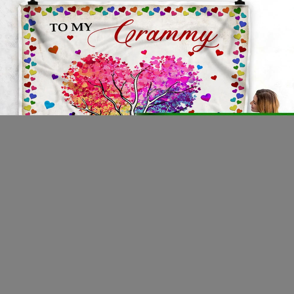 Personalized To My Grammy Blanket From Grandkids Never Forget That I Love You You Mean The World to Me Grammy Birthday Mothers Day Christmas Fleece Blanket