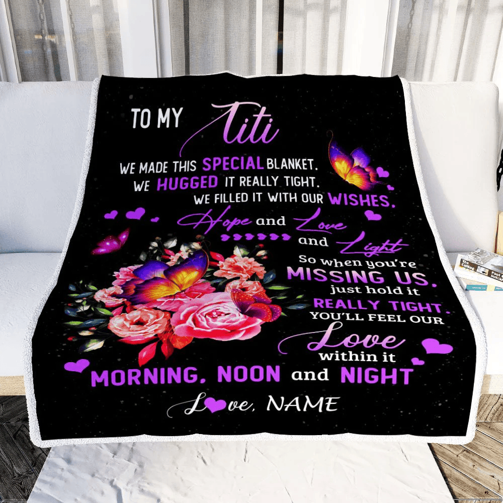 Personalized Titi Blanket From Niece Nephew We Made This Special Blanket Flower Titi Birthday Mothers Day Christmas Customized Fleece Throw Blanket