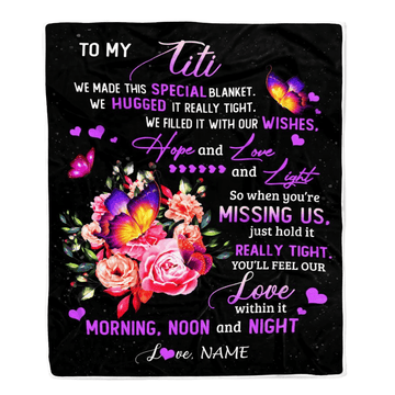 Personalized Titi Blanket From Niece Nephew We Made This Special Blanket Flower Titi Birthday Mothers Day Christmas Customized Fleece Throw Blanket
