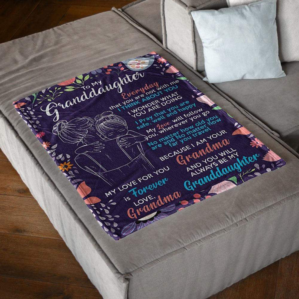 Granddaughter Gift Blanket - Gifts for Granddaughter - to My Granddaughter Gifts from Grandma for Mothers Day, Christmas, Birthday