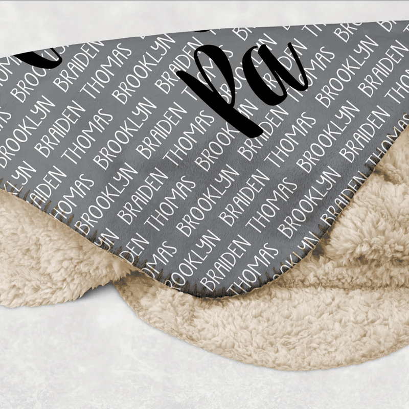 Personalized Grandma Blanket Mom Blanket Mothers Day Gift Idea