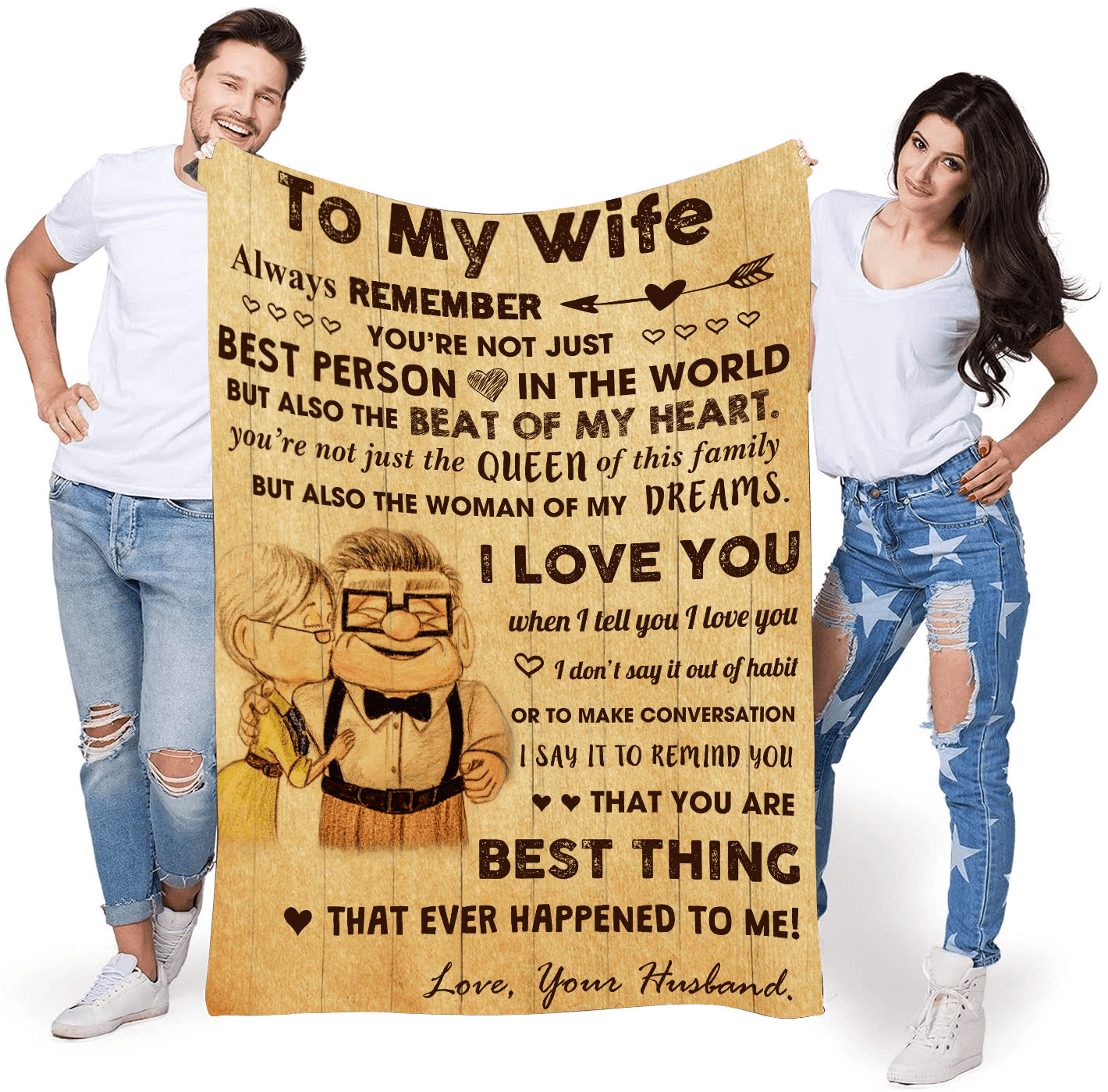 Gift For Her Wife Gifts From Husband Never Forget That I Love You Weeding Gift For Women To My Wife Super Soft Flannel Throw Blankets For Birthday Anniversary Christmas Valentines Mothers Day