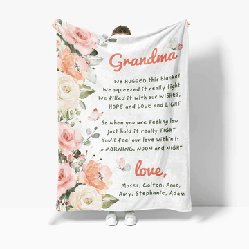 Mothers Day Gifts for Grandma Personalized Grandma Mimi Nana Blanket Birthday Anniversary Valentine Mothers Day Christmas Present