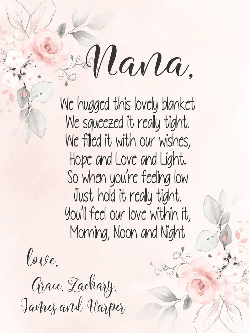 Mothers Day Blanket, Gift for Mom, Grandma Gift, We hugged this blanket throw, Customized Blanket, Mother's Day Gift
