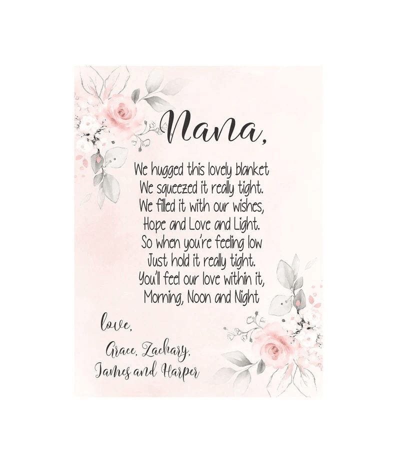 Mothers Day Blanket, Gift for Mom, Grandma Gift, We hugged this blanket throw, Customized Blanket, Mother's Day Gift