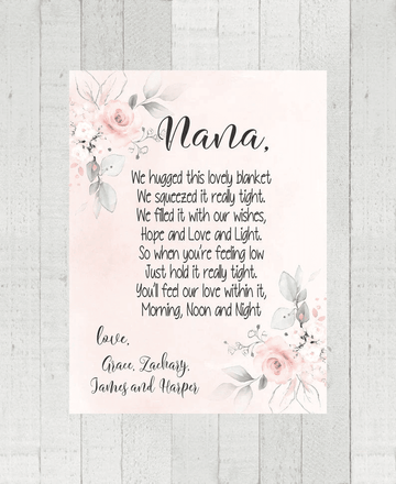 Mothers Day Blanket, Gift for Mom, Grandma Gift, We hugged this blanket throw, Customized Blanket, Mother's Day Gift