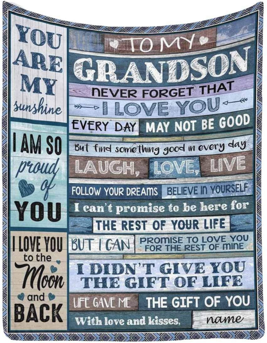 Personalized Elephant Blanket - To My Granddaughter From Grandma - Blanket Present for Valentines Mothers Day Christmas Graduation Anniversary