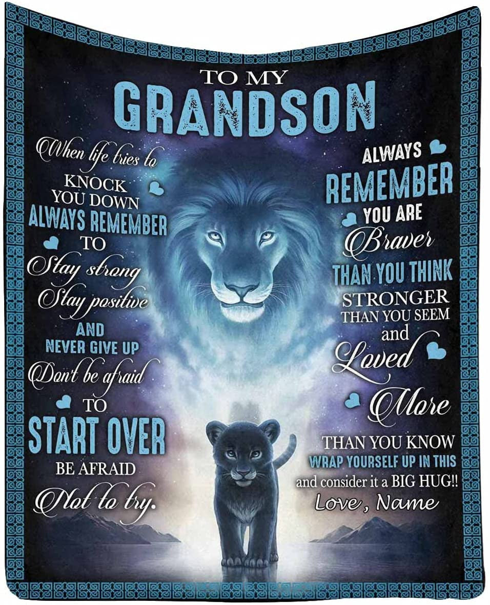 Personalized Elephant Blanket - To My Granddaughter From Grandma - Blanket Present for Valentines Mothers Day Christmas Graduation Anniversary