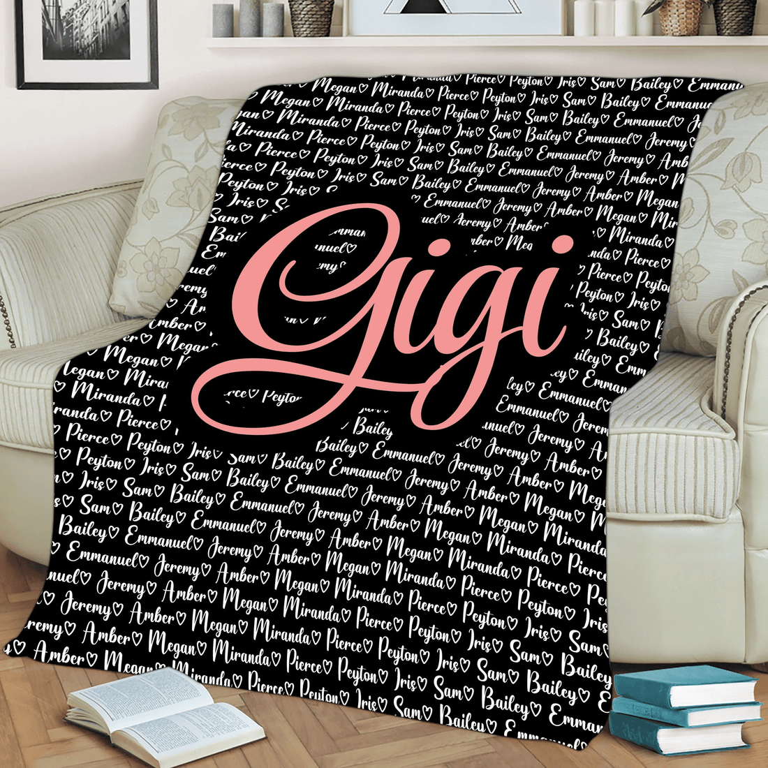 Gigi Blanket For Mothers Day Personalized Grandma Mimi Nana Gigi Blanket From Grandchildren