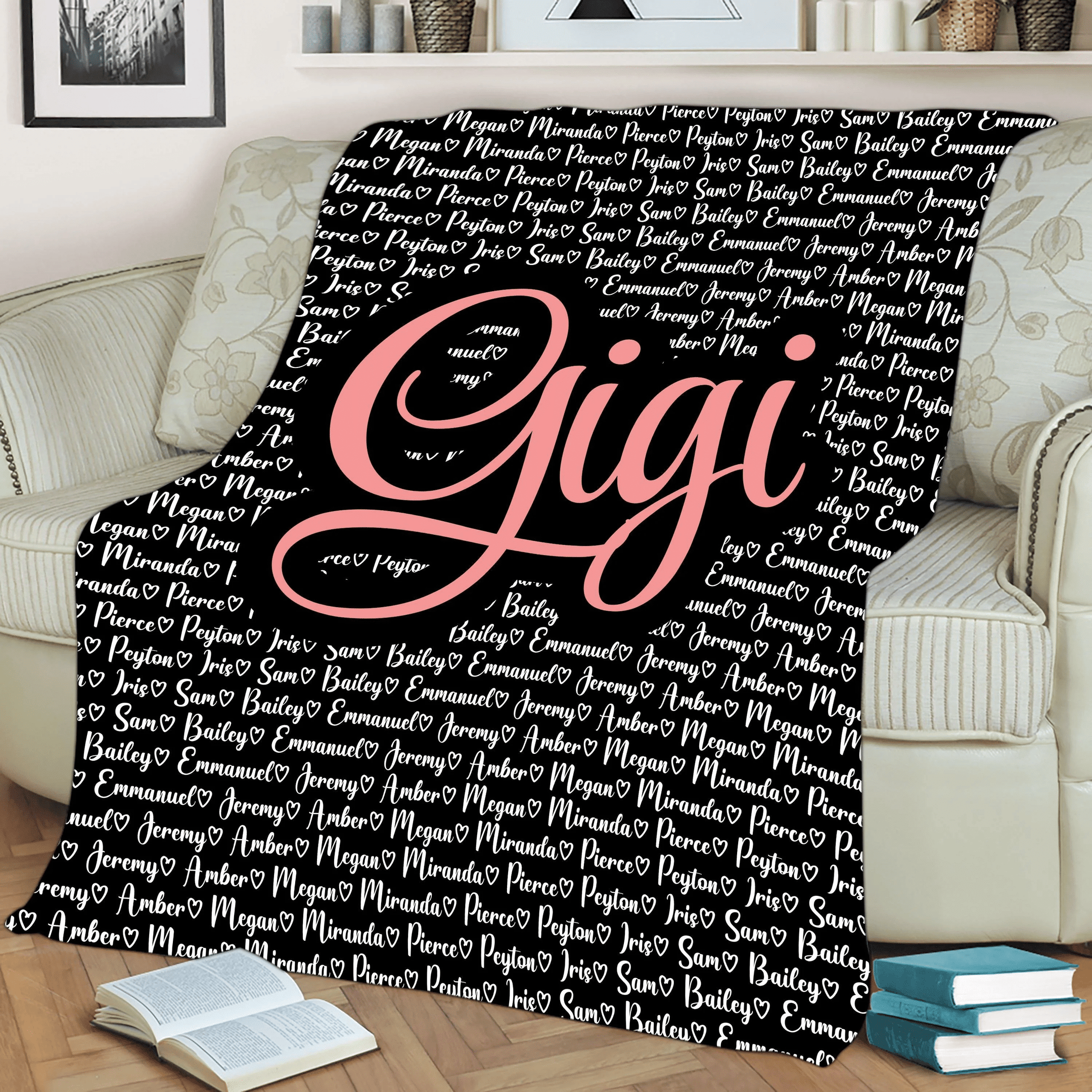 Gigi Blanket For Mothers Day Personalized Grandma Mimi Nana Gigi Blanket From Grandchildren