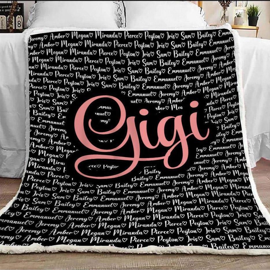Gigi Blanket For Mothers Day Personalized Grandma Mimi Nana Gigi Blanket From Grandchildren