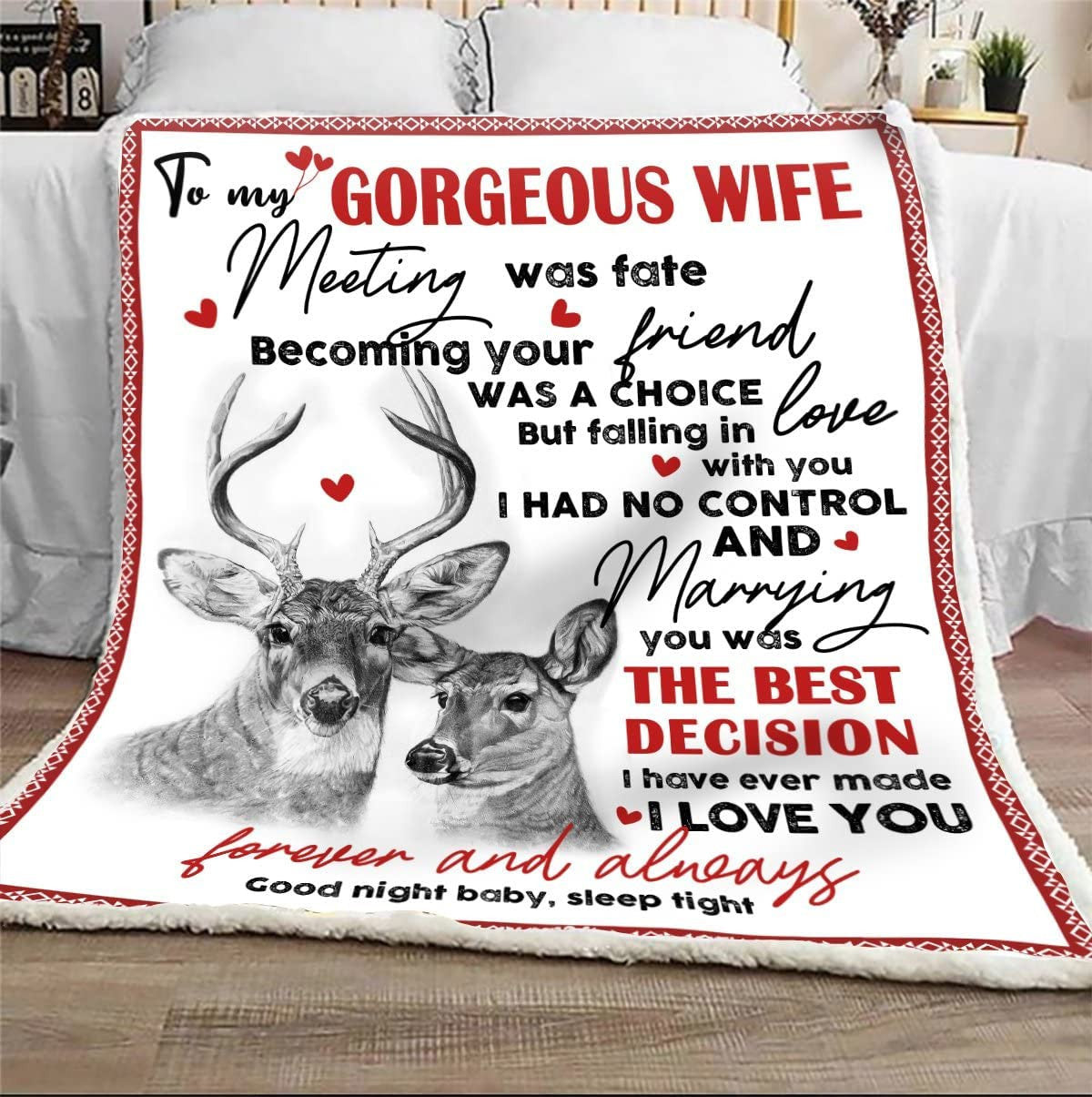 Personalized To My Wife Old Couple Blanket Never Forget That I Love You Old Couple Fleece Blanket- Romantic Gifts For Wife Anniversary - Wife Birthday Gifts For Her From Husband For Valentines Mothers Day Or Christmas