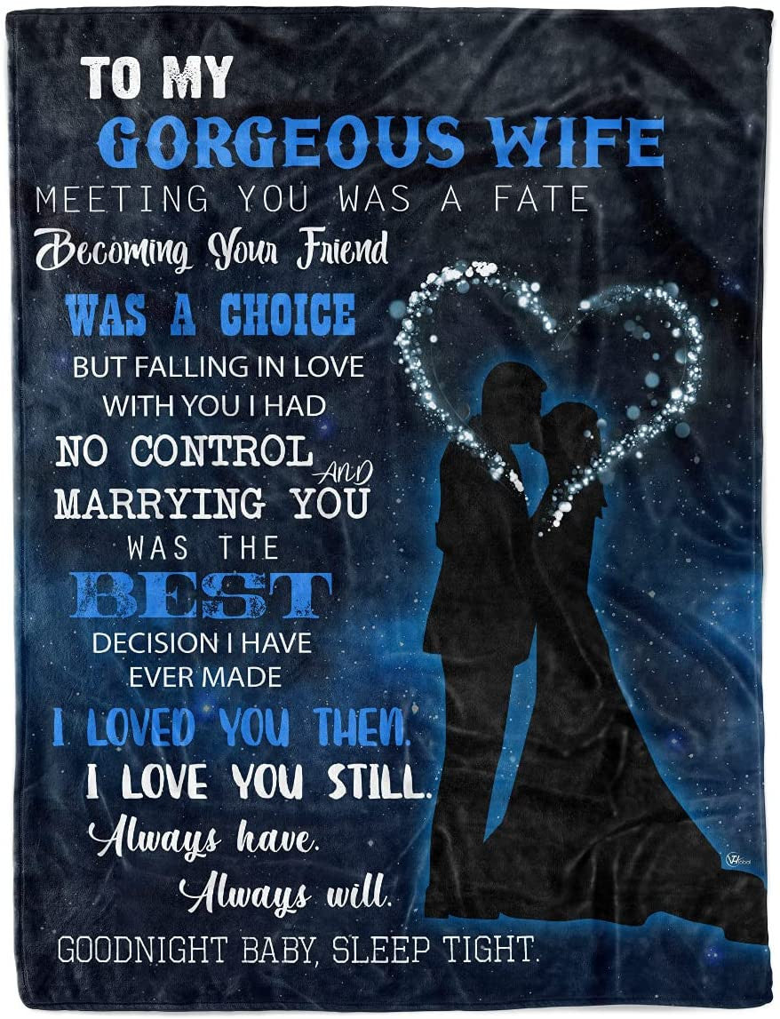 Personalized To My Wife Old Couple Blanket Never Forget That I Love You Old Couple Fleece Blanket- Romantic Gifts For Wife Anniversary - Wife Birthday Gifts For Her From Husband For Valentines Mothers Day Or Christmas