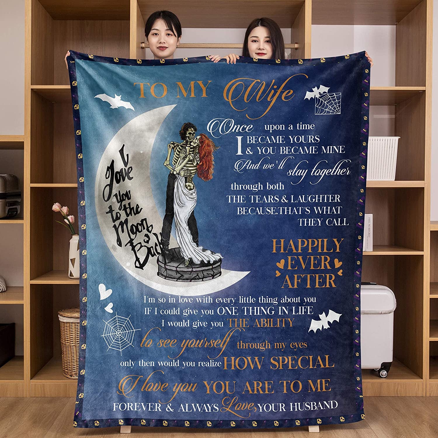 Personalized To My Wife Old Couple Blanket Never Forget That I Love You Old Couple Fleece Blanket- Romantic Gifts For Wife Anniversary - Wife Birthday Gifts For Her From Husband For Valentines Mothers Day Or Christmas