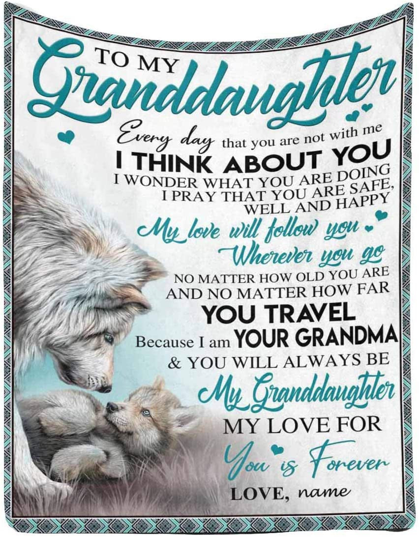 Personalized Blanket - To My Daughter/Granddaughter - Bear Blanket Present For Valentines Mothers Day Christmas Graduation Anniversary Wedding