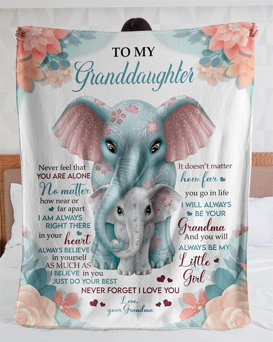Personalized Blanket - To My Daughter/Granddaughter - Bear Blanket Present For Valentines Mothers Day Christmas Graduation Anniversary Wedding