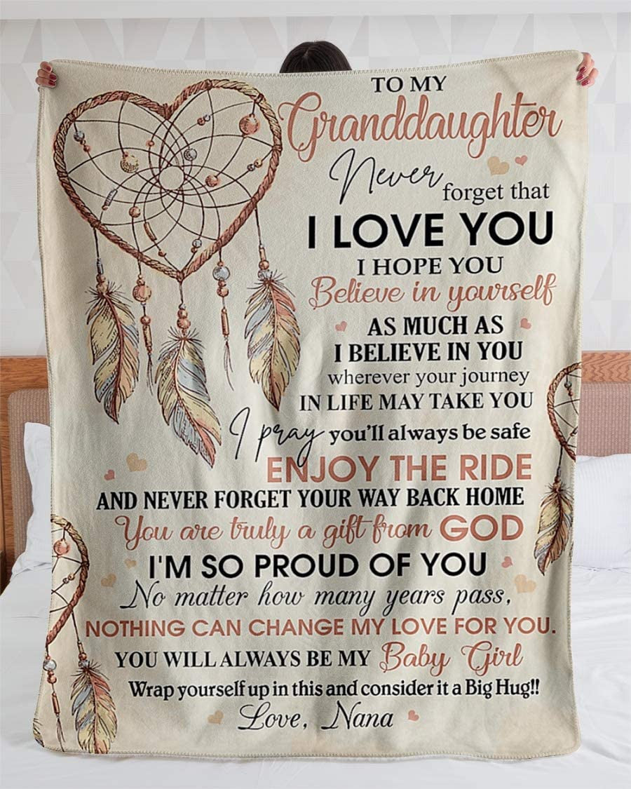 Personalized Blanket - To My Daughter/Granddaughter - Bear Blanket Present For Valentines Mothers Day Christmas Graduation Anniversary Wedding
