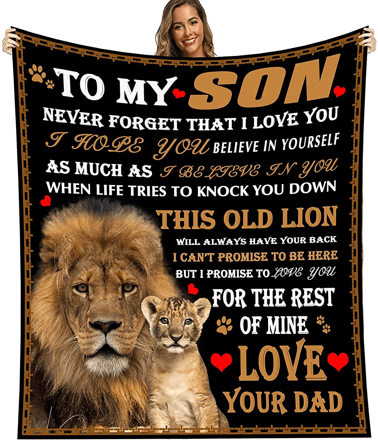 Personalized Blanket - To My Daughter/Granddaughter - Bear Blanket Present For Valentines Mothers Day Christmas Graduation Anniversary Wedding