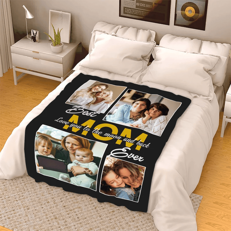 Mothers Day Blanket Customized Photo Blanket Custom Blanket Gift For Mommy Mom Photo Quilt Birthday Gift For Best Mom Ever From Daughter Son