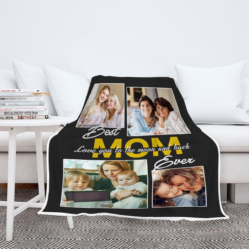 Mothers Day Blanket Customized Photo Blanket Custom Blanket Gift For Mommy Mom Photo Quilt Birthday Gift For Best Mom Ever From Daughter Son