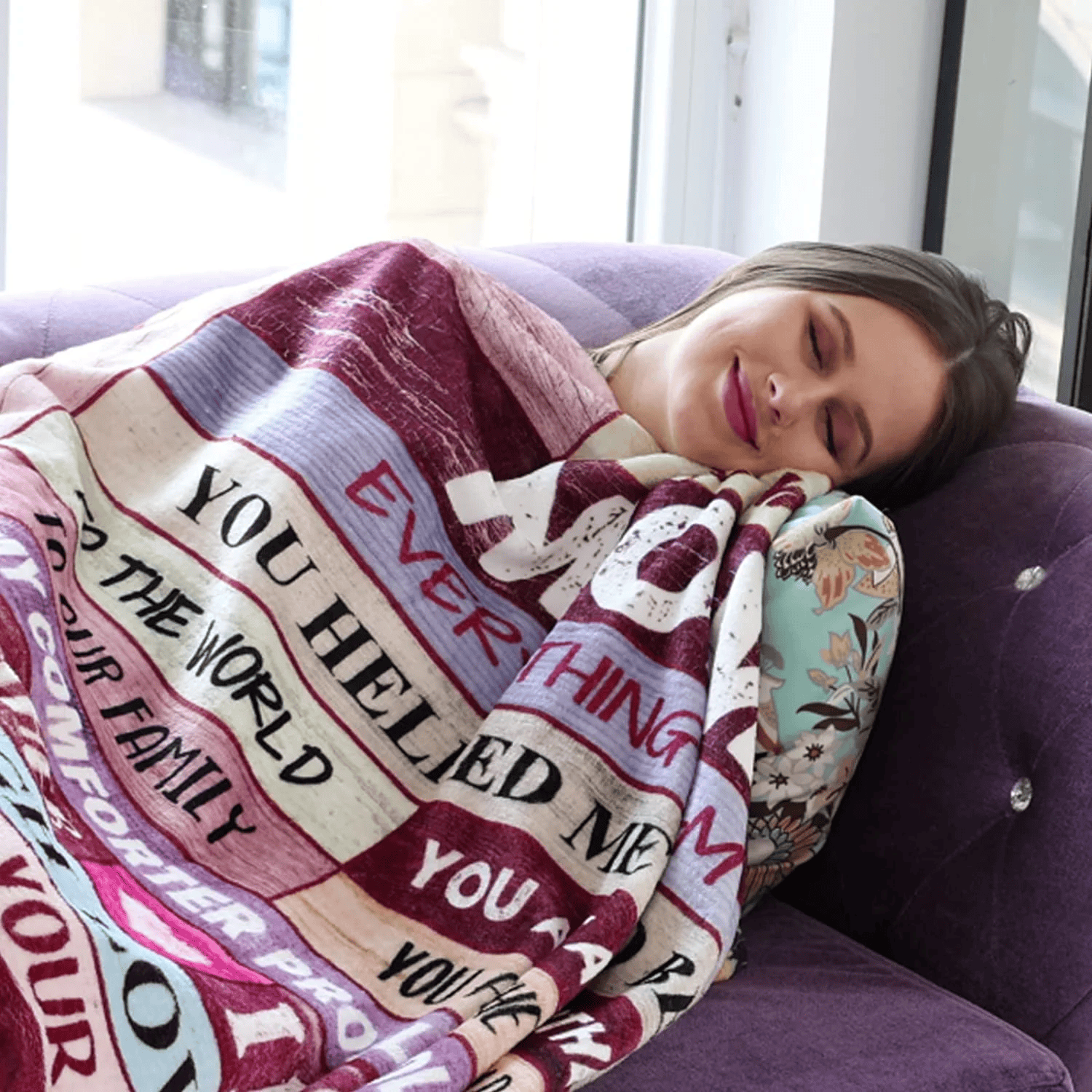 Blankets for Mom, Mothers Day Birthday Gifts for Mom Gifts from Daughter, Birthday Gifts for Mom I Love You Mom Blanket