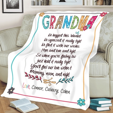 Grandma Gift Blanket Customized Gift For Grandma Grandma Throw Blanket Birthday Mothers Day Gift Grandma Gift From Grandkids