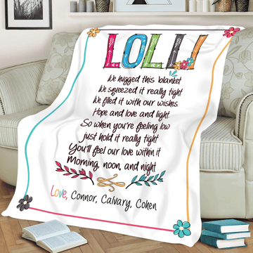 Lolli Gift Blanket Customized Gift For Lolli Lolli Throw Blanket Birthday Mothers Day Gift Grandma Gift From Grandkids
