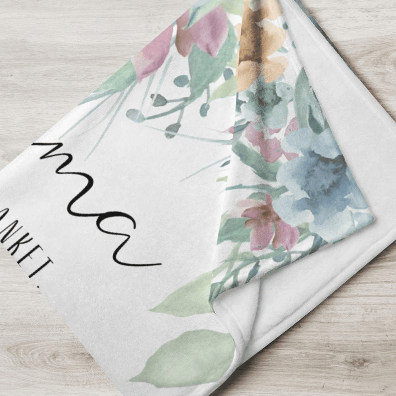 Personalized Grandma Throw Blanket We Hugged This Blanket Custom Nana Name Blanket Grandma Custom ThrowMothers Day GiftFloral Grandma Blanket