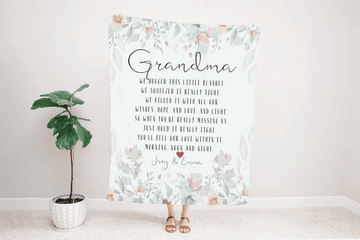 Personalized Grandma Throw Blanket We Hugged This Blanket Custom Nana Name Blanket Grandma Custom ThrowMothers Day GiftFloral Grandma Blanket