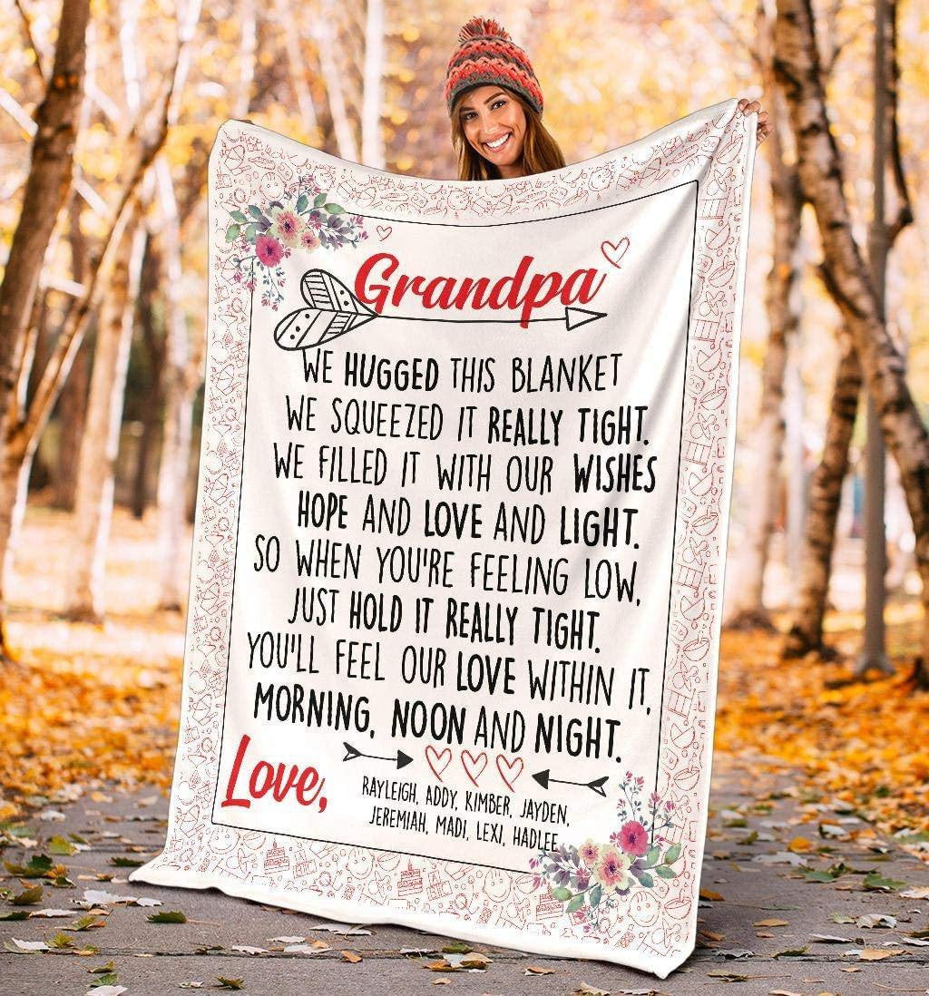 Mothers Day Blanket For Grandma Personalized Blanket Gift For Grandma Mimi Nana Gigi Gaga From Grandkids Mothers Day Birthday Christmas Gift