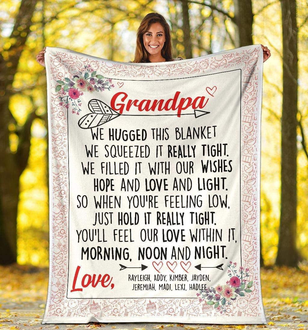 Mothers Day Blanket For Grandma Personalized Blanket Gift For Grandma Mimi Nana Gigi Gaga From Grandkids Mothers Day Birthday Christmas Gift