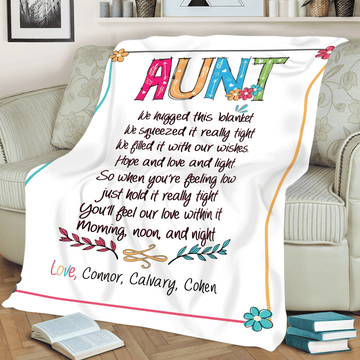 Aunt Gift Blanket Customized Gift For Aunt Aunt Throw Blanket Birthday Mothers Day Gift Grandma Gift From Grandkids