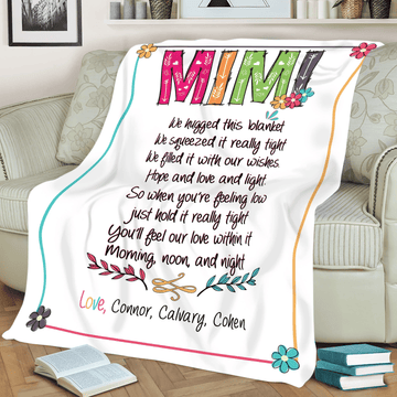 Mimi Gift Blanket Customized Gift For Mimi Mimi Throw Blanket Birthday Mothers Day Gift Mimi Gift From Grandkids
