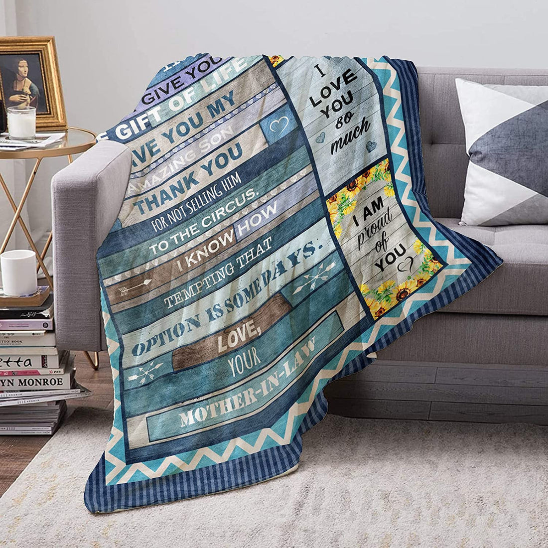 Our Daughter In Law Throw Blanket - To My Daughter-In-Law Blanket Bonus Daughter Gifts Wedding Engagement Mothers Day Christmas Birthday Gifts For Daughter In Law Fleece Throw Blankets