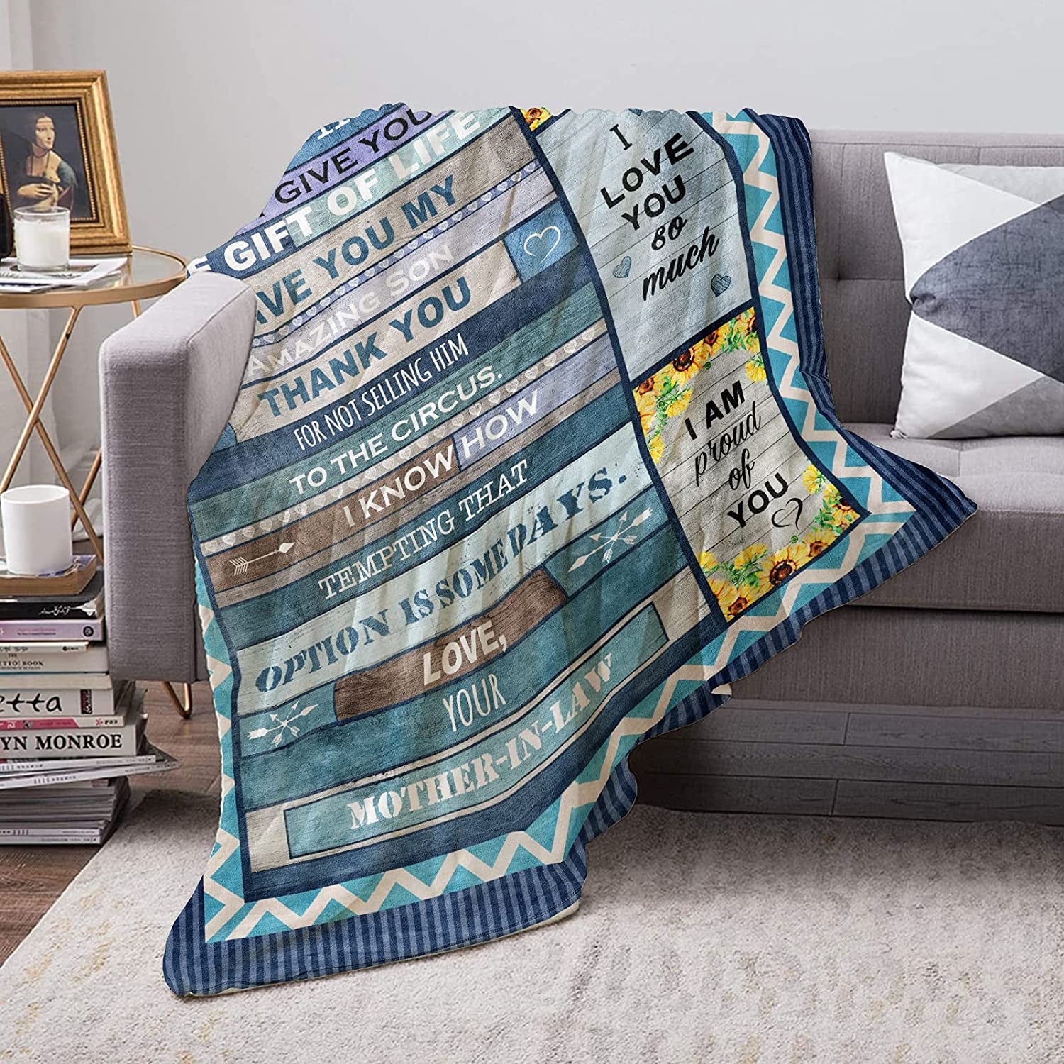 Our Daughter In Law Throw Blanket - To My Daughter-In-Law Blanket Bonus Daughter Gifts Wedding Engagement Mothers Day Christmas Birthday Gifts For Daughter In Law Fleece Throw Blankets