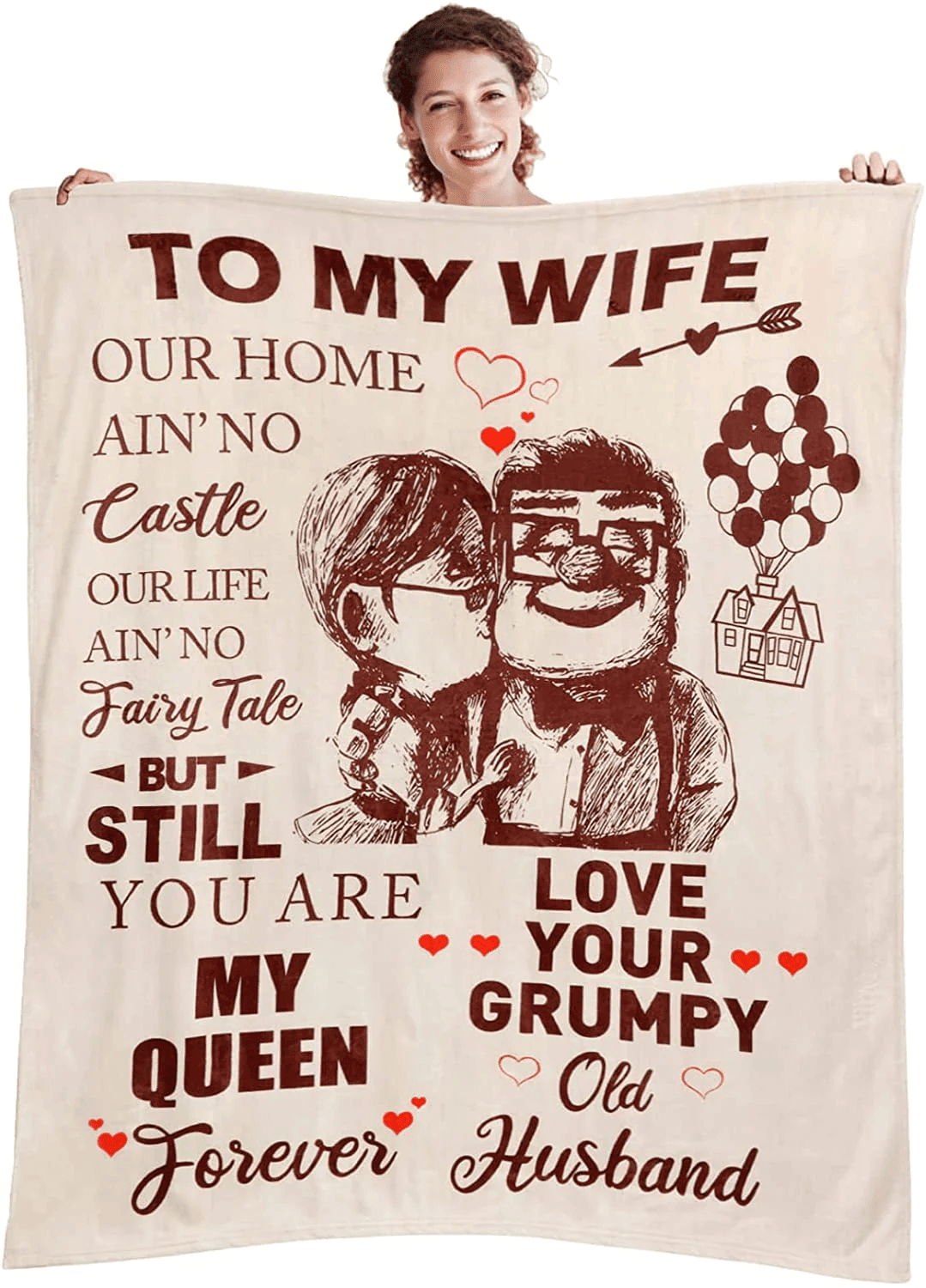 Mothers Day Anniversary Birthday Gift For Her To My Wife Blanket Wife Gifts From Husband Romantic I Love You Weeding Gift For Women Throw Blankets For Valentines Mothers Day