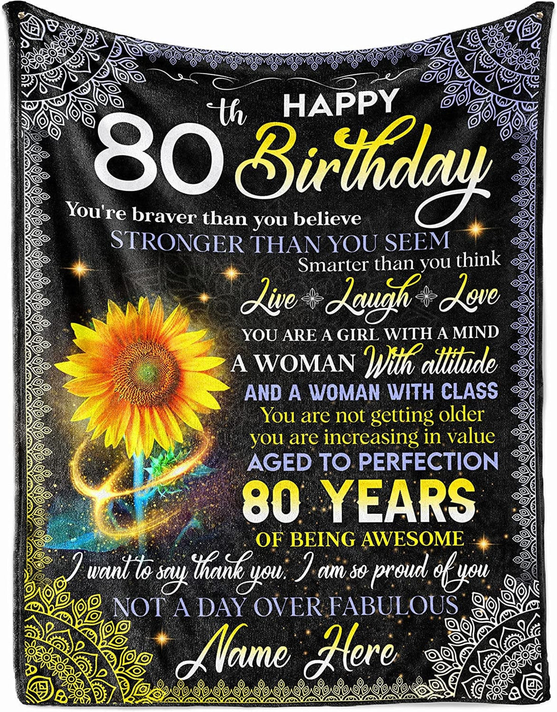 80Th Birthday Blanket Vintage 80 Years Old 1942 Bday Decorations You Are Braver Than You Believe Sofa Warm Blanket Personalized Mothers Day Present Ultra Soft Fleece Sherpa Throw Blankets