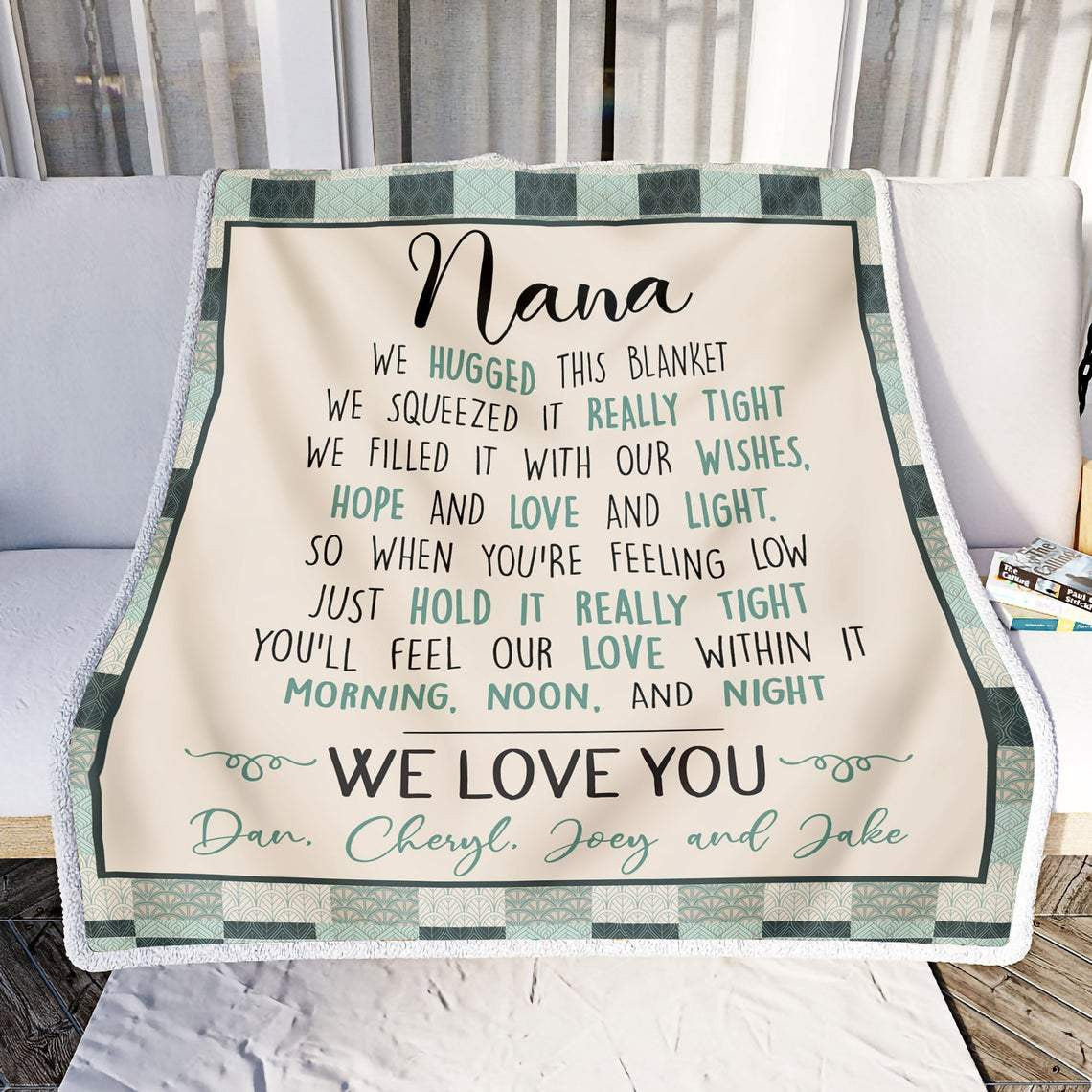 Grandma Blanket Gift Personalized Grandma Throw Blanket Birthday Mothers Day Christmas Anniversary Gift