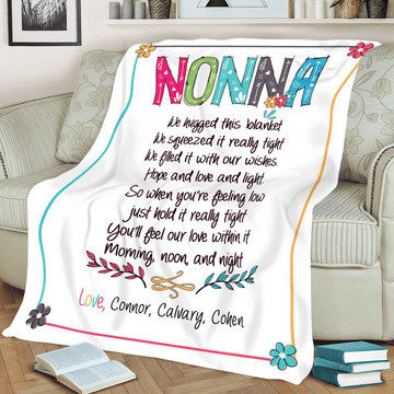 Nonna Gift Blanket Customized Gift For Nonna Nonna Throw Blanket Birthday Mothers Day Gift Grandma Gift From Grandkids