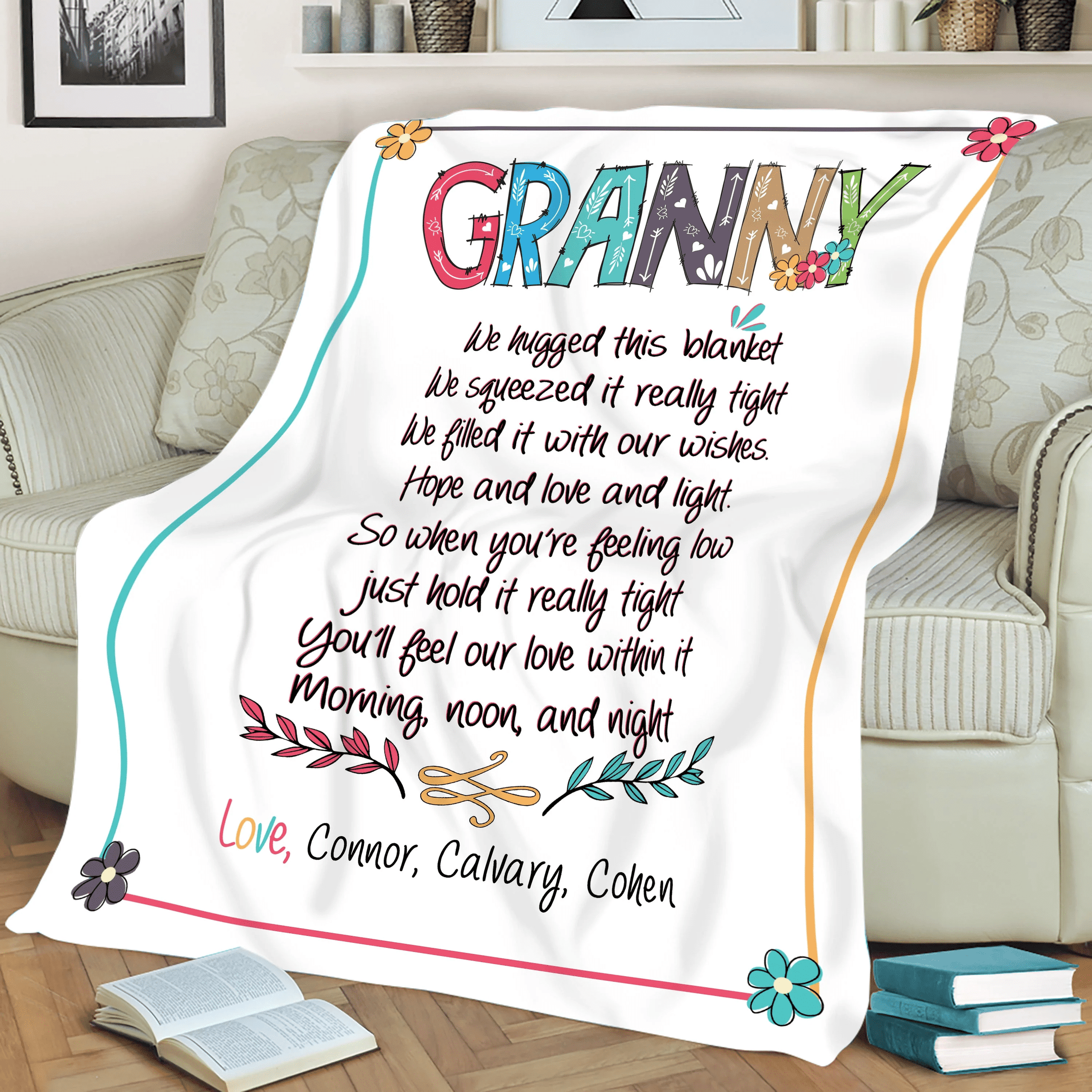 Granny Gift Blanket Customized Gift For Granny Granny Throw Blanket Birthday Mothers Day Gift Grandma Gift From Grandkids
