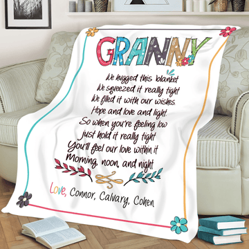 Granny Gift Blanket Customized Gift For Granny Granny Throw Blanket Birthday Mothers Day Gift Grandma Gift From Grandkids