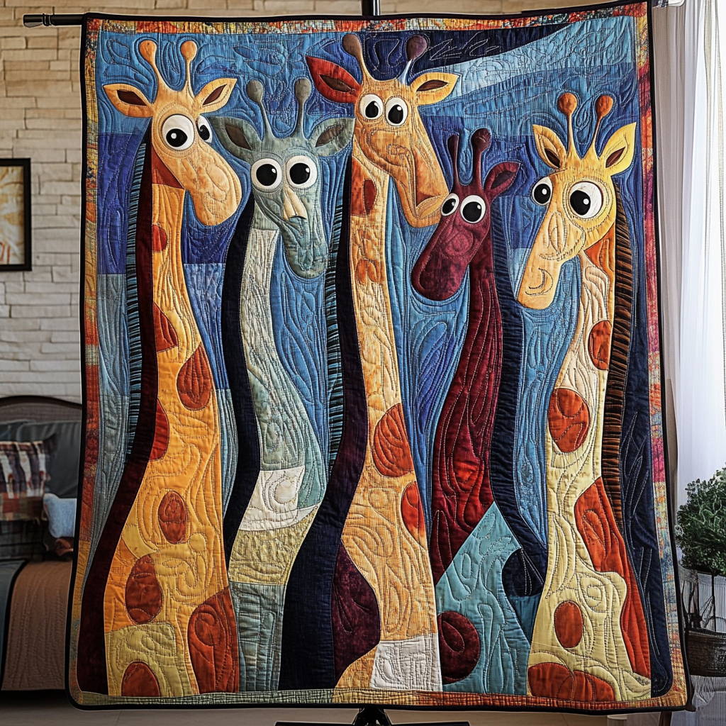 Giggle Safari Quilted Blanket Sofa Couch Throw Blanket Funny Cute Elephant Gifts - Marykun